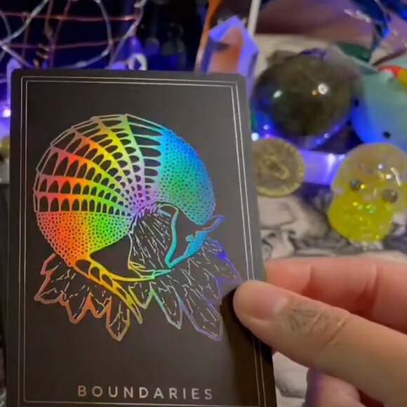 Threads of Fate Oracle Deck Ascendant Edition Guidebook Holographic Foil Black - Picture 3 of 15